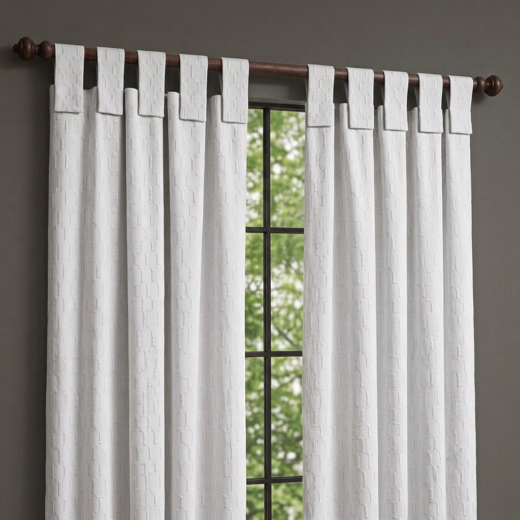 SH21007 CORTINA Jardena color Blanco Cortinas Jaquard Jardena. tapa la luz - Image 1