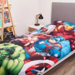 Acolchado Infantil Estampado Spiderman, Princesas, Cars Fast, Stitch, Unicornio, Avengers, Paw Patrol, Marca Piñata
