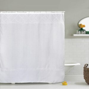 Cortina De Baño Con Rombos Y Vainilla De Batista