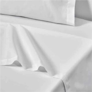Sábana Plana Blanca Hotelera Micro Percal Cotton Touch 180 – Metroblanc