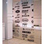 Cortina de Baño Plástica con Ganchos Formas y Colores