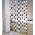 Cortina de Baño Plástica con Ganchos Formas y Colores