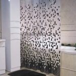 Cortina de Baño Plástica con Ganchos Formas y Colores