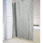 Cortina de Baño Plástica con Ganchos Formas y Colores