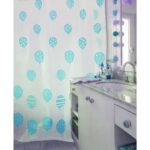 Cortina de Baño Plástica con Ganchos Formas y Colores