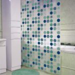 Cortina de Baño Plástica con Ganchos Formas y Colores