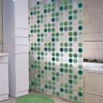 Cortina de Baño Plástica con Ganchos Formas y Colores