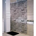 Cortina de Baño Plástica con Ganchos Formas y Colores