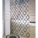 Cortina de Baño Plástica con Ganchos Formas y Colores