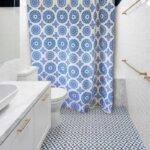 Cortina de Baño Plástica con Ganchos Formas y Colores