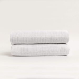 Pack de 20 Cubrecamas Nido de Abeja Blancas