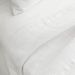 Pack de 10 Cubrecamas Nido de Abeja Blanca