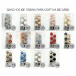 Ganchos de Resina para Cortina de Baño