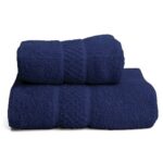 Juego Toalla y Toallón Seclar Platino 550 gr