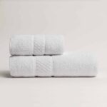 Juego Toalla y Toallón Blanco Hotel Premium Seclar 550gr