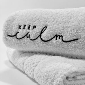 Toallón Bordado Keep Calm Ideal SPA 550 gr