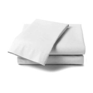 Juego de Sábana Hoteleras Blanca 200 Hilos 70% Algodón - 30% Poliéster