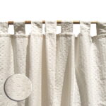Juego de Cortinas Jaquard Crudo Jardena. tapa la luz