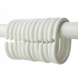 Cortina de Baño Lisa de Microfibra con ganchos para colgar