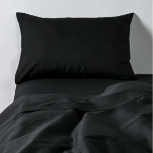 Juego de Sábanas Color Negro Percal 140 Hilos