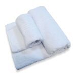 Pack de 12 Juegos de Toalla y Toallón Blanco Iris Hotel 450gr