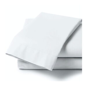 Pack de 10 Fundas de Almohada Blancas de 1 Metro. Percal 144 Hilos