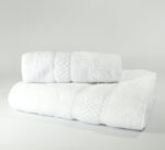 Juego Toalla y Toallón Blanco Hotel Premium Seclar 550gr