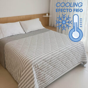 Acolchado Cold Alaska efecto frío reversible con tecnología Cooling Tech, liviano y suave, disponible en 1½, Queen y King.
