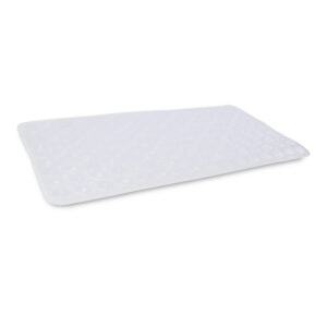 Alfombra Baño pvc 38 x 68 cm Transparente con círculos